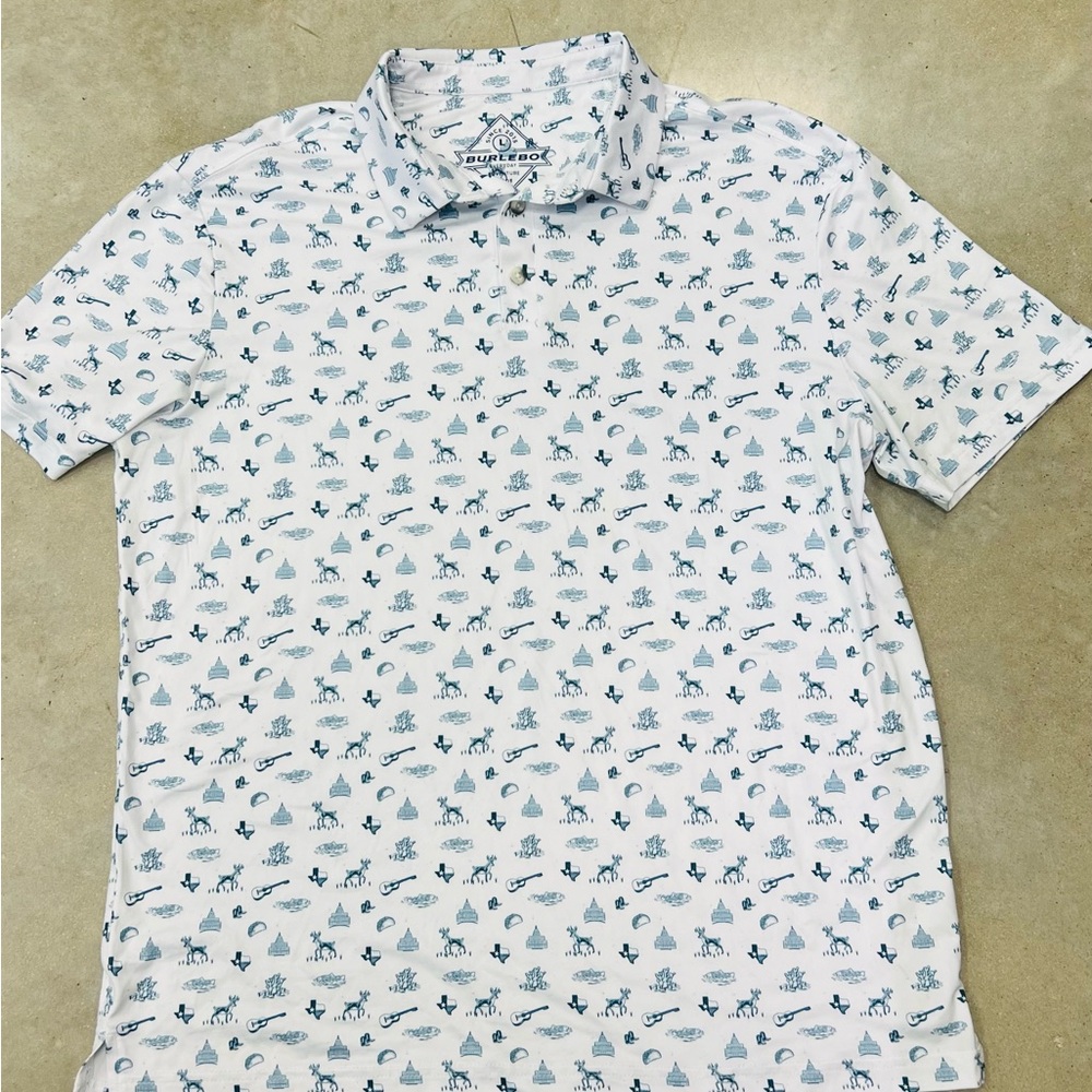 BURLEBO Performance Polo Large Texas Guitar Deer